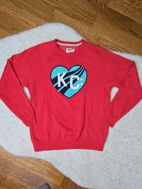 Charlie Hustle KC Current Heart Crewneck, Womens Large